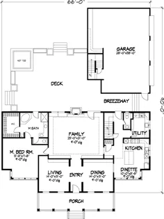 South House House Plan 98369 با 4 تخت ، 4 حمام ، 3 گاراژ اتومبیل