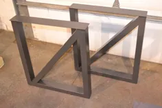 پایه های جدول میز فلزی فولادی به شکل بریس مستطیلی مستطیل شکل هر |  اتسی