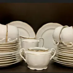 1909-1925 Antike Teetassen Porzellan Tee Set viktorianischen |  اتسی