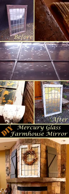 DIY - آینه شیشه ای عطارد روستایی |  احترام روستایی