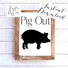 Pig Sign آشپزخانه تابلو آشپزخانه دکوراسیون آشپزخانه دیوار هنر آشپزخانه خوک |  اتسی