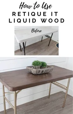 نحوه استفاده از Retique It Liquid Wood همراه با یک جدول تاشو