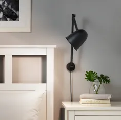 SKURUP لامپ کار / دیواری با لامپ LED ، مشکی - IKEA