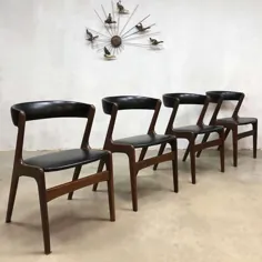 مجموعه ای از 4 صندلی ناهار خوری طرح دانمارکی توسط Th.  Harlev برای Farstrup Møbler |  # 91043