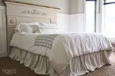 دامن تختخواب جمع شده توسط DIY |  از پارچه رها کردن