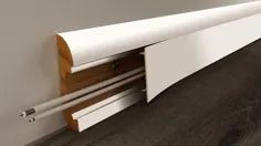 Trunking Boarding Board برای سیم کشی پنهان.  MDF با طول 65 میلی متر x 2.4 متر سفید