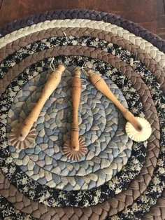چرخ های شیرینی پای چوبی عتیقه ابتدایی Jaggers-پای |  اتسی