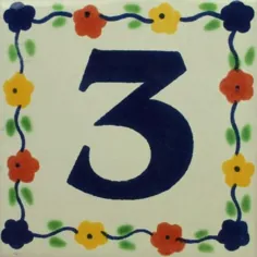 شماره ها و حروف کاشی مکزیکی