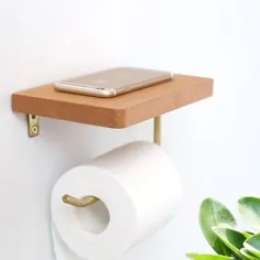 نگهدارنده کاغذ توالت قفسه چوبی