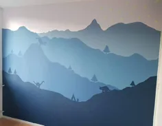 نقاشی دیواری کوهستان DIY - Steemit