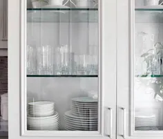 آشپزخانه های طراح: کابینت های جلویی شیشه ای - زنبور عسل ساده شده