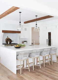 آشپزخانه |  چهارپایه شمارنده طناب آشپزخانه |  کلبه ساحلی |  دریاچه خانه |  خانه ساحلی |  #طراحی داخلی #