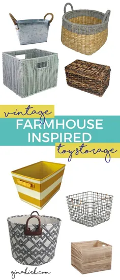 ذخیره سازی اسباب بازی با الهام از Vintage Farmhouse