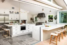 طراحی آشپزخانه فضای باز داخلی - انتقالی - آشپزخانه
