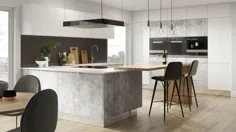 Linear Bellato Grey |  آشپزخانه های بدون دست مکینتاش |  امگا PLC
