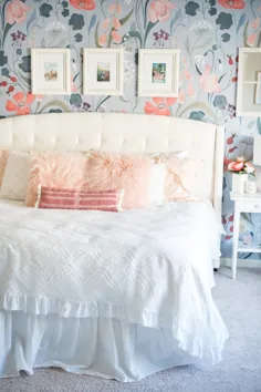 کاغذ دیواری گل اصلی اتاق خواب - تحولی ساده -