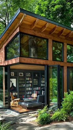خانه چوبی مدرن زیبا | این فضای داخلی خانه مدرن دیوانه کننده است. #خانه های مدرن #خانه مدرن