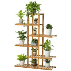 گیاهان چوبی جامد طبیعی ایستاده گلدان گلدان قفسه های خلاق گیاهان ذخیره سازی قفسه های چوبی سازنده تراس / پاسیو | نگهدارنده ها و قفسه های ذخیره سازی |  - AliExpress