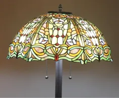 چراغ کف شیشه ای رنگ آمیزی تیفانی "Regency" w / 20 "Shade 1000+ برش های شیشه ای برای فروش آنلاین | eBay
