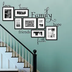Love Home Family Hope Friends Faith Vinyl Wall Decal Home و عشق خانوادگی نقل قول - Decal Design Decals