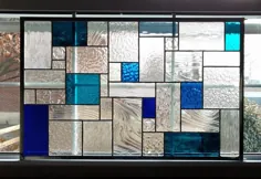 صفحه پنجره شیشه ای رنگی هندسی و سفارشی |  اتسی