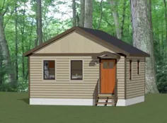 خانه کوچک 20x20 - 1 اتاق خواب 1 حمام - 400 فوت مربع - PDF Floor Plan - بارگیری فوری - مدل 1A