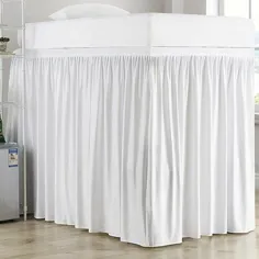 دامن تخت خواب خوابیده 60 اینچی خانگی Hampton® Pinder Luxury Plush با رنگ سفید ، سایز دوقلو XL |  Wayfair