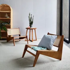 صندلی لهجه ای صندلی چوبی و چوب دستی در گردو
