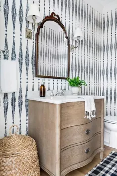 دستشویی منحنی فرانسوی با فرش مشکی مشکی - انتقالی - حمام