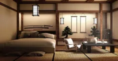 به طور خاص در اتاق تختخواب به سبک ژاپنی و دکوراسیون به سبک ژاپنی طراحی شده است.  3D رندری