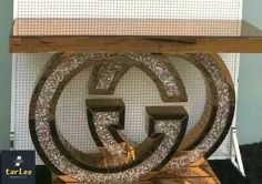 میز کنسول طلای رز خرد شده الماس رز 120 سانتی متری جدید و بسته بندی شده |  eBay