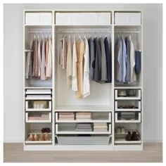 کمد لباس PAX ، سفید ، 68 7 / 8x22 7 / 8x79 1/4 "- IKEA