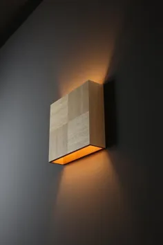 چراغ دیواری چوبی GEMINUS JUN روکش سطح بالا طراحی مینیمالیستی