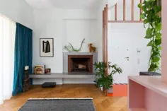 طراحی آپارتمان آتن فضای داخلی را با رنگ و نور پر می کند
