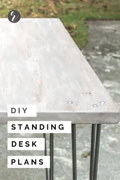 نحوه ساخت میز ایستاده با پایه های چوبی و فلزی