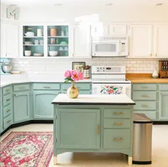 کابینت های آشپزخانه نقاشی شده با گچ دو سال بعد - خانه خیابان هولاند