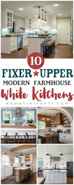 10 ایده برتر آشپزخانه سفید در مزرعه بزرگ مدرن