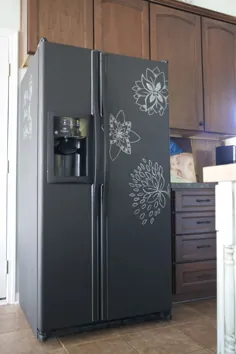 DIY: یخچال خود را با رنگ تخته رنگ نقاشی کنید - خانه دست ساز