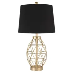 لامپ رومیزی طلای 25.5 اینچ با سایه پارچه ای Scott Living |  LBSH55SBK
