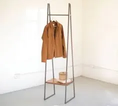 قفسه لباس فلزی با قفسه چوبی