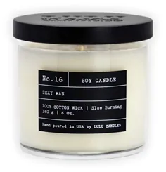 شمع های لولو |  مرد سکسی (بوی ادکلن تازه مردان) |  افتخار ساخت آمریکا |  شمع شیشه بسیار معطر و ماندگار - 6 اونس.  w / درب