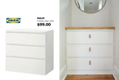 Ikea Hacking A Malm Into a In-In Dresser |  عشق خانه جوان