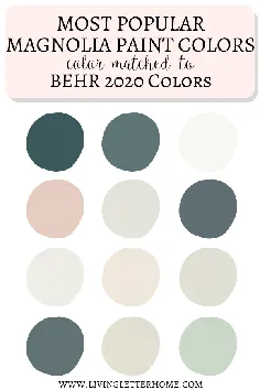 رنگ های رنگی Behr 2020 با مگنولیا مطابقت دارد
