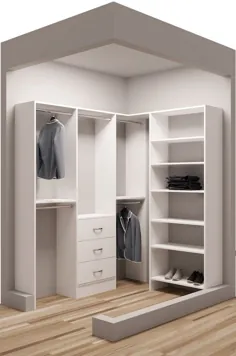 BuildDirect®: Tidysquares.com Classic White Wood 75 x 65 1⁄2 ”Walkin Closet Design 2