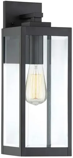 Quoizel WVR8406EK Westover Modern Industrial Industrial Outdoor Wall Sconce Light، 1-light، 100 watt، Black Earth (17 "H x 6" W)