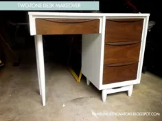 Raming Renovators: Two Tone Desk Makeover