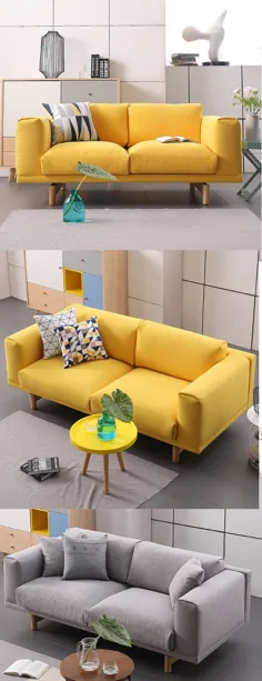 مبل مبل زرد بد بو 2 صندلی ایده های آپارتمان کوچک