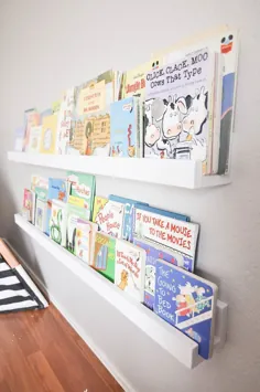 قفسه های کتاب کودک نصب شده روی دیوار - زندگی دست ساز ما