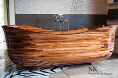 وان های چوبی برای طراحی داخلی مدرن و حمامهای لوکس
