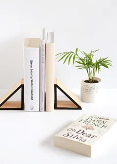 کتابهای مثلث چوبی DIY